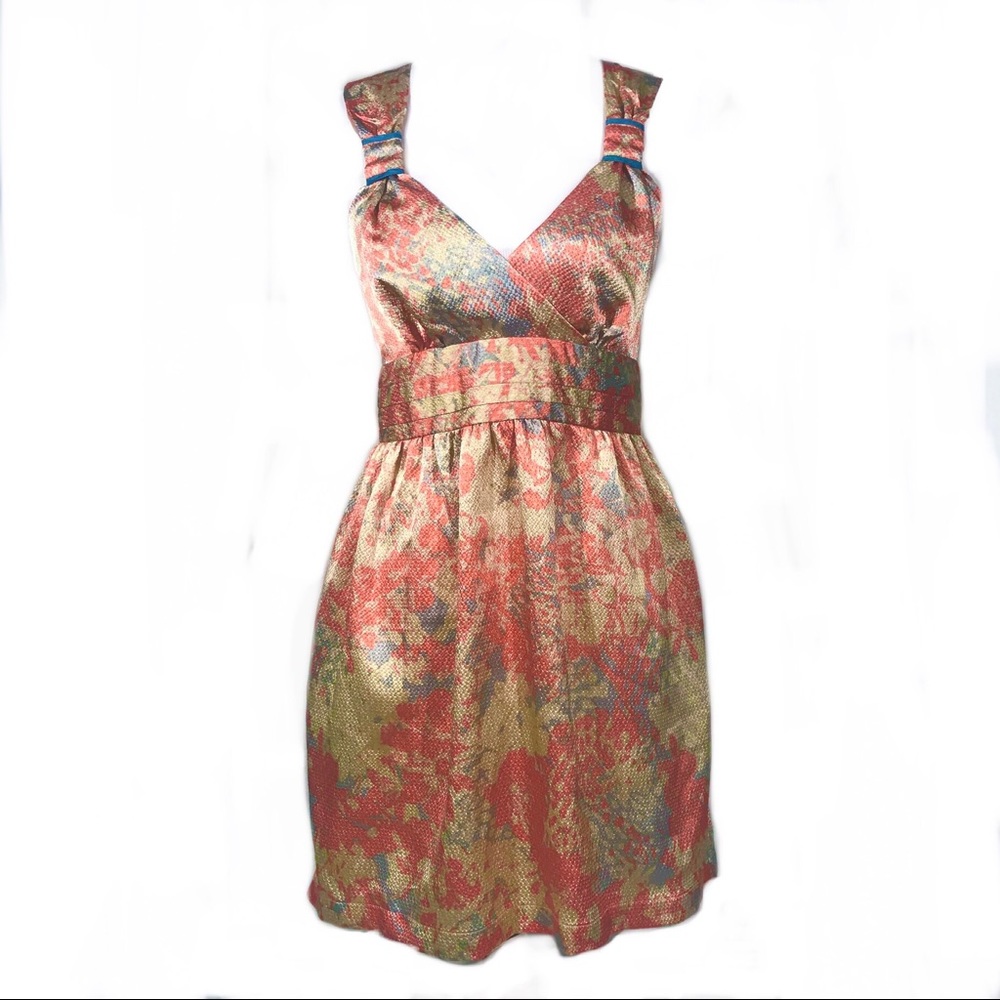 NWT ‘00s Deadstock  t.l.h. by Hype Coral Cut Out Sun Dress w/ Pockets XS